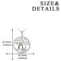 YFN Sterling Silver Tree of Life Necklace for Women, Owl Pendant Necklace Owl Gifts for Owl Lover Jewelry for Women