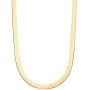Miabella 18K Gold Plated Sterling Silver Italian Solid 7mm Flat Herringbone Chain Necklace for Women Men 16, 18, 20 Inch 925 Made in Italy