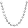 The Bling Factory Mens 6mm High-Polished Stainless Steel Ball Military Bead Chain Necklace