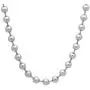 The Bling Factory Mens 6mm High-Polished Stainless Steel Ball Military Bead Chain Necklace