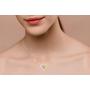 Femme Luxe Gemstone and Diamond Accent Heart Pendant Necklace, Gold Plated 925 Sterling Silver, Jan to Dec Birthstone, 18inch Chain, Hypoallergenic, Gift Ready Packaging