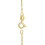 Brights Collection 925 Sterling Silver 0.85MM 18'' Italian Box Chain With 14K Yellow Gold Plated Silver Jewelry Prime Gift for Womens
