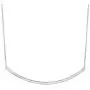 Ritastephens Sterling Silver Long Flat Curved Bar Pendant Necklace 18'' Ritastephens Sterling Silver Long Flat Curved Bar Pendant Necklace 18''