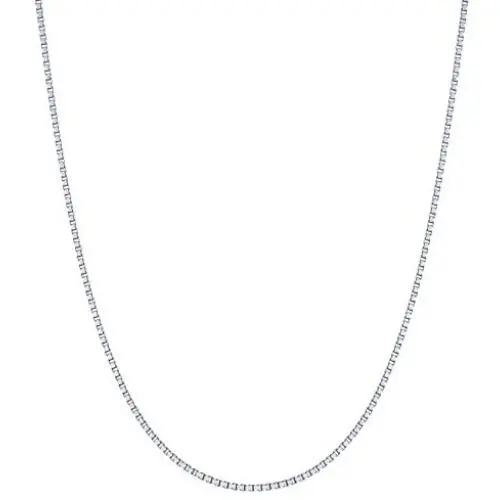 Sterling Silver 1.5mm Classic Italian Box Chain Necklace, 16'' - 30'' Sterling Silver 1.5mm Classic Italian Box Chain Necklace, 16'' - 30''
