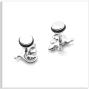 Xusamss Punk Body Piercing Earrings Stainless Steel Animal Gecko Stud Earrings