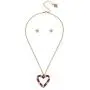 Betsey Johnson Heart Pendant & Stud Earrings Set Betsey Johnson Heart Pendant & Stud Earrings Set