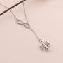 BEKECH Infinity and Scales of Justice Pendant Y Necklace Lawyer Necklace Law Student Graduation Gift New Lawyer Gift Attorney Gift
