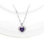 Uloveido Fashion Crystal Heart Necklace Double Heart Pendant Platinum Plated Wedding Valentines Necklace for Her Y1109