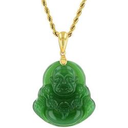 Smiling Laughing Buddha Green Jade Pendant Necklace Rope Chain Genuine Certified Grade A Jadeite Jade Hand Crafted, Jade Neckalce, 14k Gold Filled Buddha necklace, Jade Medallion