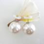 Hiqmic 925 Sterling Silver Fashion Flower Pearl Ear Stud Earrings White Gold Plated Jewelry Gifts for Women_WK90159