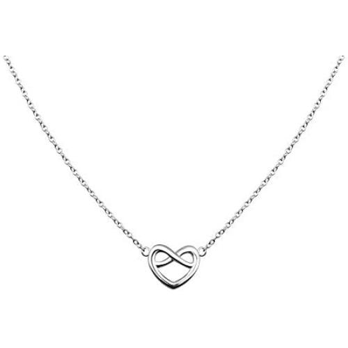 VENSERI S925 Sterling Silver Jewelry Celtic Love Knot Necklace Celtic Heart Knot Necklace Friendship Necklace Birthday Gift