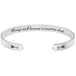 Joycuff Funny Gift for Women Inspirational Bracelet Mantra Cuff Friend Encouragement Jewelry for Daughter Sister Wife Mom Friendship
