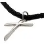 NOVICA Sterling Silver Mens Cross Pendant Necklace with 20'' Braided Leather Cord, Holy Sacrifice NOVICA Sterling Silver Mens Cross Pendant Necklace with 20'' Braided Leather Cord, Holy Sacrifice