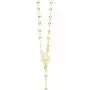 Ritastephens Italian Sterling Silver Gold-tone 3mm Rosary Bead Virgin Mary Cross Necklace, 20'' Ritastephens Italian Sterling Silver Gold-tone 3mm Rosary Bead Virgin Mary Cross Necklace, 20''