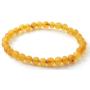TipTopEco Baltic Amber Adult Stretch Bracelet - 7 Inches (18 cm) Long - Unpolished Honey Beads