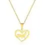 Dainty Heart Pendant Necklace for Women, HEWIC 18k Gold Plated Stainless Steel Handmade Small Butterfly Charm with Unbreakable Chain Delicate Girl Necklace Minimalist Jewelry Gift