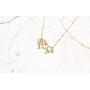 La Menagerie Lion Gold Origami Jewelry & Gold Geometric Necklace – 18 Karat Plated Gold Necklace & Lion Necklaces for Women – Lion Necklace for Girls & Origami Necklace