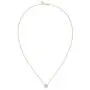 PAVOI 14K Gold Plated Post Faux Diamond Round Solitaire Pendant Halo Necklace | Gold Necklace for Women | Slider Adjustable