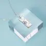 ROMANTICWORK 925 Sterling Silver Dandelion Necklaces for Women Make a Wish Necklace Dandelion Rectangle Festoon Necklace Dandelion Inspirational Jewelry for Women