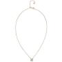 PAVOI 14K Gold Plated Post Faux Diamond Round Solitaire Pendant Halo Necklace | Gold Necklace for Women | Slider Adjustable