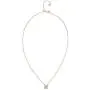 PAVOI 14K Gold Plated Post Faux Diamond Round Solitaire Pendant Halo Necklace | Gold Necklace for Women | Slider Adjustable