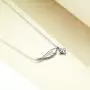 Feather Necklace for Women Sterling Silver with Lucky Star, Dainty Christmas Jewelry Gift for Her, Girlfriend, Daughter, Sister, 16~18 IN