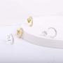 LANCHARMED Open Hoop Earrings Cute Shiny Cubic Zirconia Sparkling Hoops Earrings for Women