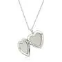 Sterling Silver Heart with Hand Engraved Butterfly Locket Necklace, 18'' Sterling Silver Heart with Hand Engraved Butterfly Locket Necklace, 18''