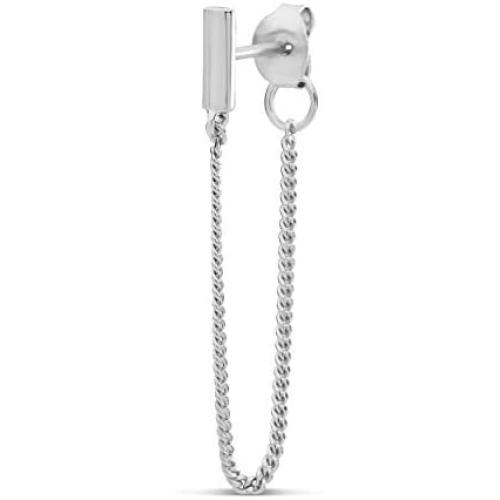 Highstreet .925 Sterling Silver dangling drop chain earrings for women | elegant design | hypoallergenic | light and easy on the ear for all day use