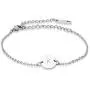 Glimmerst Stainless Steel Initial Bracelet Delicate Coin Letter Bracelet Dainty Small Disc Name Bracelet Personalized Monogram Charm Bracelet for Women Girls