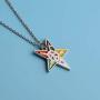 POTIY OES Symbol Jewelry Order of The Eastern Star Necklace OES Sorority Earrings Gift for Women Girls