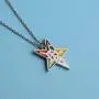 POTIY OES Symbol Jewelry Order of The Eastern Star Necklace OES Sorority Earrings Gift for Women Girls