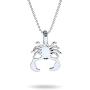 Bling Jewelry Tribal Zodiac Scorpion Pendant Necklace for Men Silver Tone Oxidized Black Stainless Steel 20 Inches