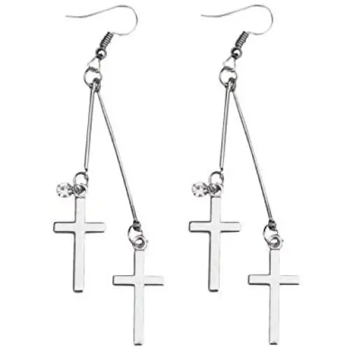 epiphaneia Two Cross Dangle Earrings for Women Girls Stainless Steel. Christian & Religious Jewelry - Great Gifts for Mom, Daughter, Sister In Law - Mothers Day, Birthday, Christmas, Valentines Gift epiphaneia Two Cross Dangle Earrings for Women Girls Stainless Steel. Christian & Religious Jewelry - Great Gifts for Mom, Daughter, Sister In Law - Mothers Day, Birthday, Christmas, Valentines Gift