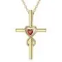 Yafeeso 14K Gold Crucifix Cross Necklace for Women, Solid Infinity Pendant Necklace with Red Heart Anniversary Bithday Jewelry Gifts for Her,16+2 Inch Yafeeso 14K Gold Crucifix Cross Necklace for Women, Solid Infinity Pendant Necklace with Red Heart Anniversary Bithday Jewelry Gifts for Her,16+2 Inch