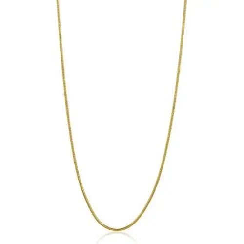 The Bling Factory 1.9mm 24k Yellow Gold Plated Stainless Steel Round Snake Chain Necklace + Gift Box The Bling Factory 1.9mm 24k Yellow Gold Plated Stainless Steel Round Snake Chain Necklace + Gift Box