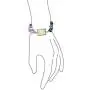 Bling Jewelry Boho Organic Purple Blue Green Agate Multi Gemstone Chip Chakra Fashion Druzy Bracelet for Women Gold Tone Metal