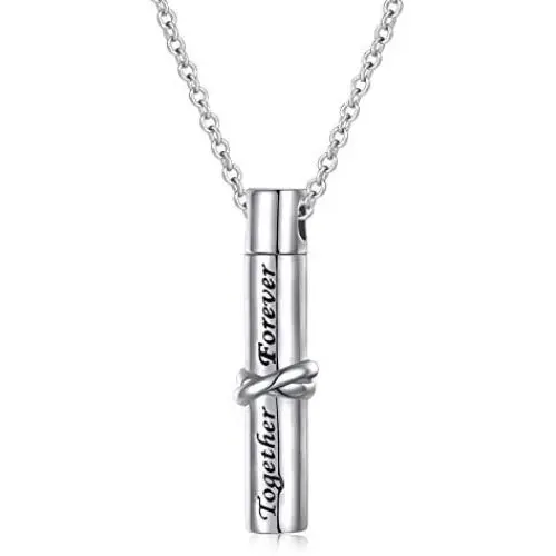 YinShan Cremation Jewelry 925 Sterling Silver Ashes Keepsake Cylinder Necklace Cylinder Pendant for Men YinShan Cremation Jewelry 925 Sterling Silver Ashes Keepsake Cylinder Necklace Cylinder Pendant for Men