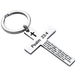 Ldurian Christian Keychain ECCLESIASTES 3:1 Bible Verse Key Chain Inspirational Cross Religious Gifts…