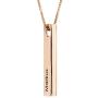 MyNameNecklace Personalized 3D Bar Heart Shaped Necklace -Precious Metals Custom Made Name Jewelry Valentines Day Love Gift for Mom Women