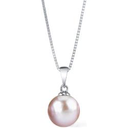 Cultured Pearl Pendant Sydney Necklace for Women with Pink Freshwater Pearl - THE PEARL SOURCE