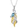 AOBOCO Phoenix Necklace Sterling Silver with Austria Crystal, Birthday Anniversary Gift for Women Wife