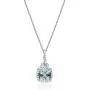 Gin & Grace 10K White Gold Natural Diamond (I1,I2) & Genuine Blue Aquamarine Pendant for Women Gin & Grace 10K White Gold Natural Diamond (I1,I2) & Genuine Blue Aquamarine Pendant for Women