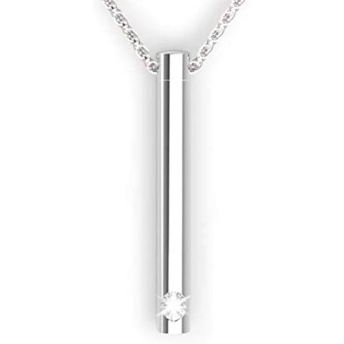 Ristake Urn Necklace for Ashes, Memorial Cremation Jewelry Stainless Steel Keepsake Jewelry
