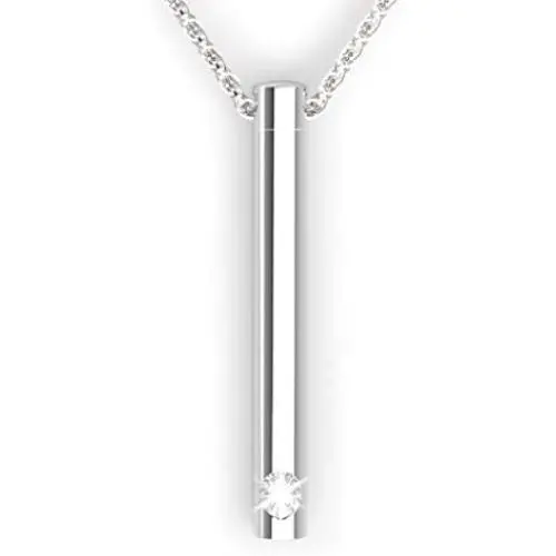 Ristake Urn Necklace for Ashes, Memorial Cremation Jewelry Stainless Steel Keepsake Jewelry