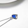 SOULMEET Angel Wings Heart Necklace with Simulated Opal&Cubiz Zirconia for Women Girls Sterling Silver Jewelry Christmas Gifts Birthday