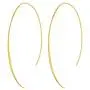 Columbus 14K Gold or Rhodium Plated Upside Down Open Hoop Earrings - Lightweight Hypoallergenic Wire Dangle Drop Threader Earrings Columbus 14K Gold or Rhodium Plated Upside Down Open Hoop Earrings - Lightweight Hypoallergenic Wire Dangle Drop Threader Earrings