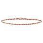 Pori Jewelers 10K Solid Gold 2mm Diamond Cut Rope Chain Bracelet or Anklet for Women - Lobster Clasp