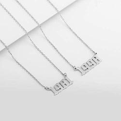 Glimmerst Stainless Steel Birth Year Necklace for Women Birthday Year Number Pendant Necklaces Memorable Anniversary Jewelry for Girls