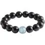 Jewever Black Obsidian with Tiger eye Womens Mens Bracelet Stretch Healing Crystal 12mm Beads Gemstone Unisex 7'' Jewever Black Obsidian with Tiger eye Womens Mens Bracelet Stretch Healing Crystal 12mm Beads Gemstone Unisex 7''